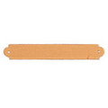 Satin Brass Plate w/Notched & Rounded Corners & 2 Holes (2 1/2"x3/8")